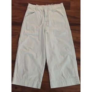 CHINO by Anthropologie Cropped Wide Leg Pants Mint‎ Green Size 27
